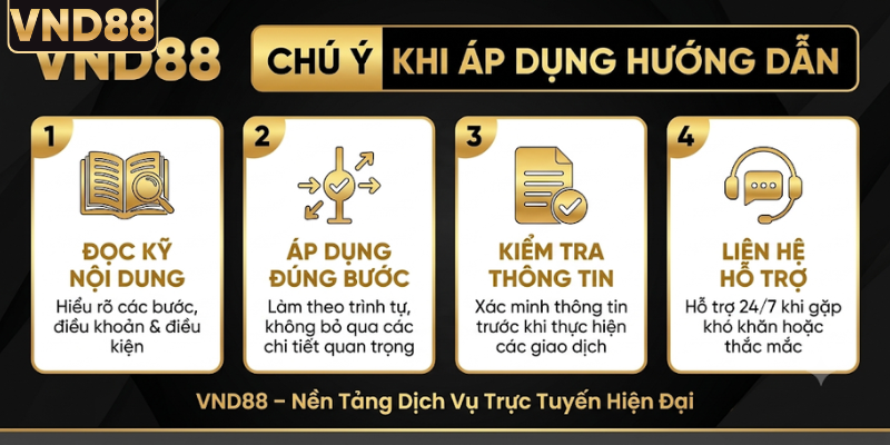 Chú ý khi áp dụng hướng dẫn
